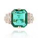 Ring 50 Old art deco emerald and diamond ring 58 Facettes 22-241
