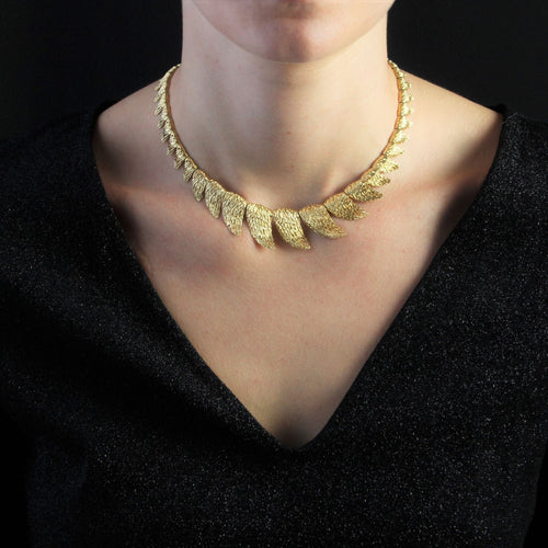 Collier Collier vintage en or plumes 58 Facettes 22-466