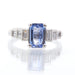 Ring 50 Platinum Sapphire Diamond Ring 58 Facettes 25423 25446