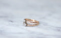 Ring Double ring ring in pink gold with diamonds 58 Facettes