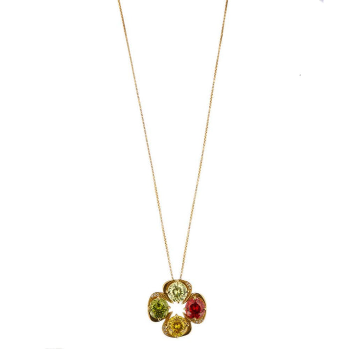 Collier Collier pendentif multicolore 58 Facettes 25193