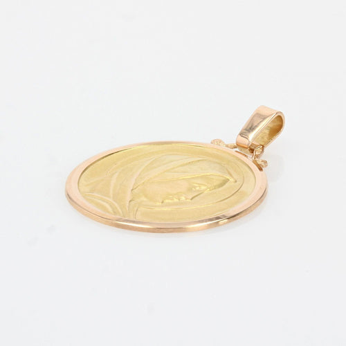Pendentif Médaille Vierge Marie sur or jaune et rose 58 Facettes 16-214A