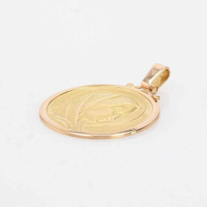 Pendentif Médaille Vierge Marie sur or jaune et rose 58 Facettes 16-214A