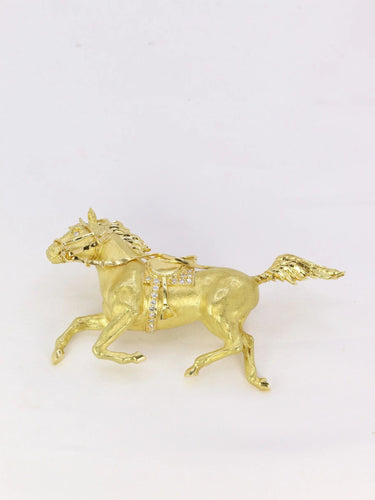 Broche Broche cheval diamants 58 Facettes J81