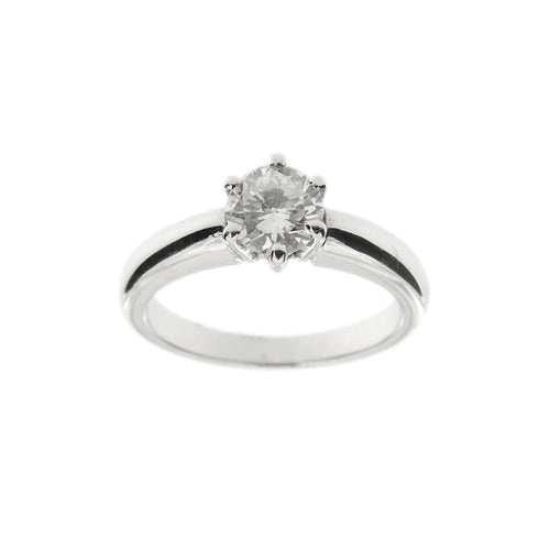 Bague 54 Bague solitaire Or blanc Diamant 58 Facettes 4114