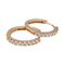 Boucles d'oreilles Paire de petites créoles en or rose, diamants. 58 Facettes 33202