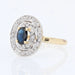 Ring 54 Oval sapphire diamond ring 58 Facettes 22-208