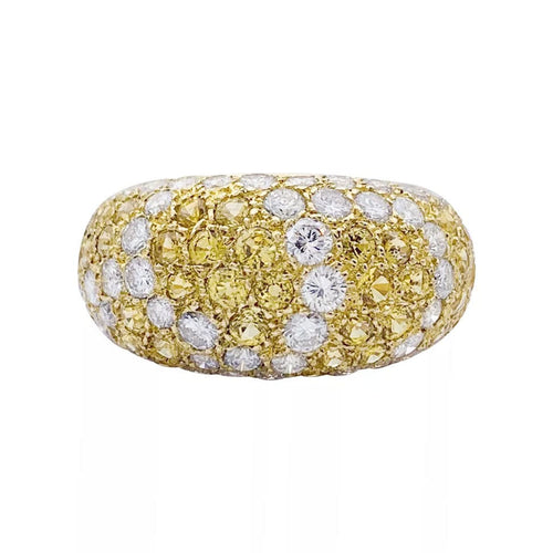 Bague 51 Bague Cartier, "Sauvage", en or jaune, diamants, saphirs jaunes. 58 Facettes 33028