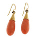 Earrings Yellow gold coral diamond dangling earrings 58 Facettes G3418