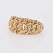 Ring 59 Yellow gold curb ring 58 Facettes CV101