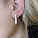 White gold oval hoop earrings, diamonds. 58 Facettes 31003