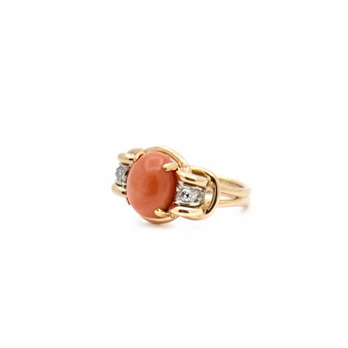 Bague 52 Bague fil d'or corail 58 Facettes 2364-86
