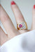Ring 51 Pink tourmaline and diamond Tank ring 58 Facettes