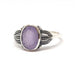 Ring Vintage ring in Silver & purple jade 58 Facettes