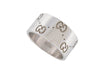 Ring 52 GUCCI icon monogram gg ring in 18k white gold 58 Facettes 256723