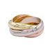 Ring 49 Cartier ring, Trinity", three golds. 58 Facettes 32258