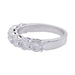 Bague 52 Alliance demi-tour or blanc, diamants. 58 Facettes 32217