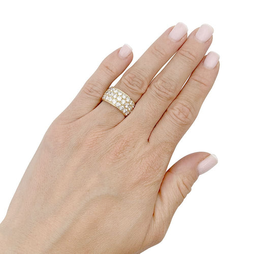 Bague 52 Bague bandeau, or jaune, diamants. 58 Facettes 32743