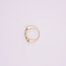 Half-turn wedding ring with diamonds set in yellow gold 58 Facettes