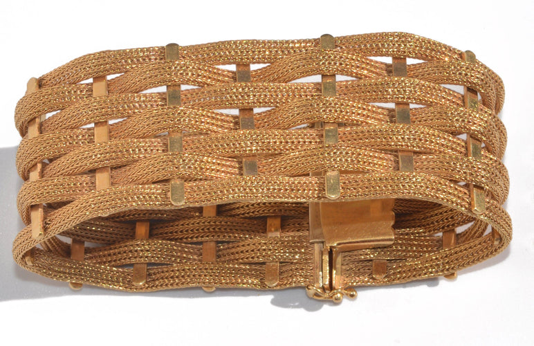 Bracelet Bracelet en or jaune tissé 58 Facettes 0