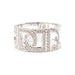 Bague Bague liens diamants or blanc grand modèle 58 Facettes