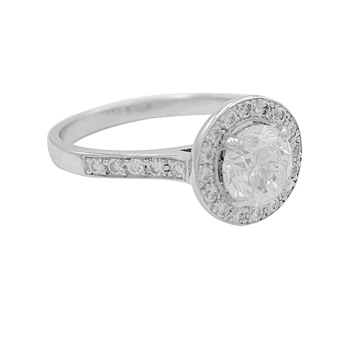 Bague 53 Bague solitaire diamant, or blanc. 58 Facettes 32246