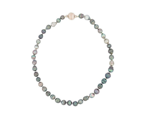 Collier collier 41 perles de tahiti tuamotu cerclees clp032p argent 925 58 Facettes 253780