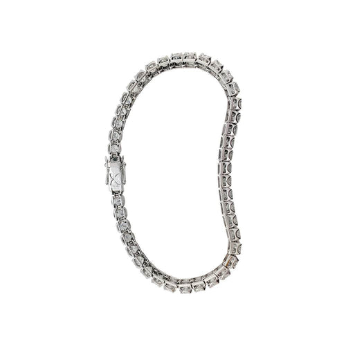 Bracelet Bracelet ligne diamants en or blanc. 58 Facettes 31364
