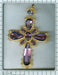 Broche Broche/pendentif or croix améthystes 58 Facettes 19291-0283