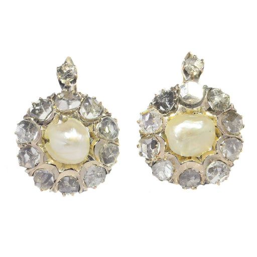 Boucles d'oreilles Boucles d'oreilles, diamants et perles naturelles 58 Facettes 20195-0130