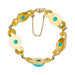 Bracelet Bracelet en or jaune, turquoises. 58 Facettes 31468