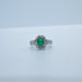 Ring Platinum, Emerald & Diamond Ring 58 Facettes BAG0124