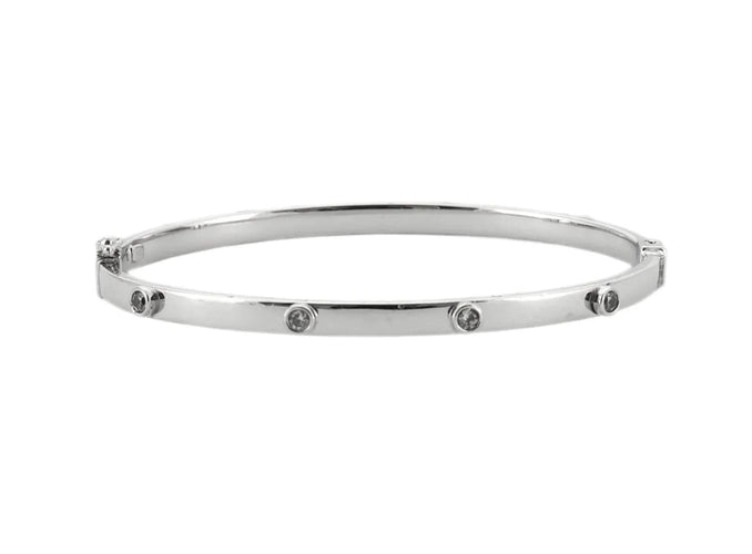 Bracelet Bracelet "VY" Or blanc Zircons 58 Facettes BO/230079