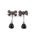 Earrings Pomellato knot earrings forever model in white gold and onyx 58 Facettes
