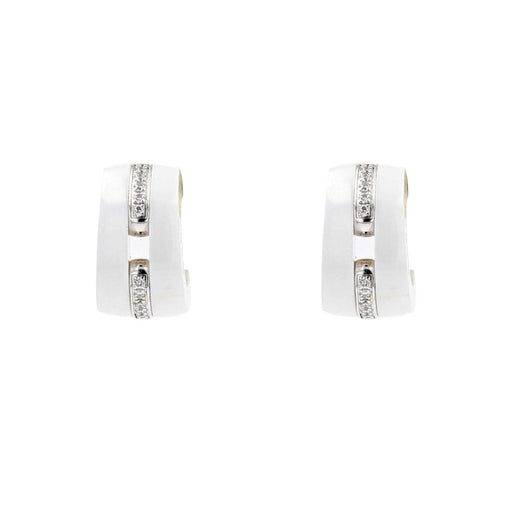Boucles d'oreilles Boucles d'oreilles Chanel Ultra Diamants Céramique blanche 58 Facettes 21-852
