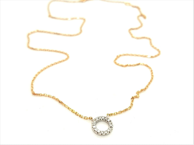 Collier Collier Or rose Diamant 58 Facettes 579193RV