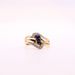 Ring Trilogy ring with sapphires and diamonds 58 Facettes