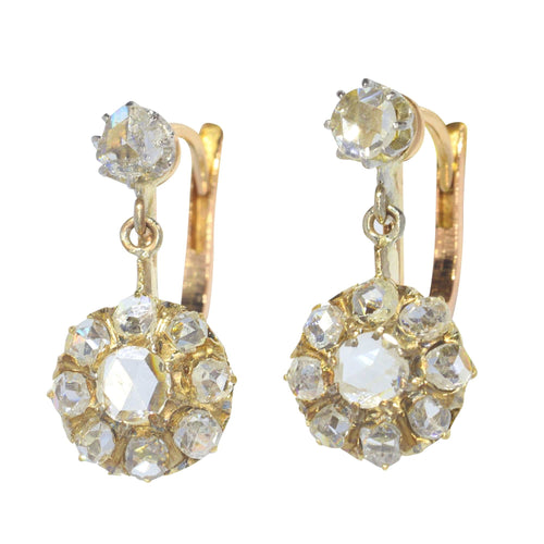 Boucles d'oreilles Boucles d'oreilles vintage diamants antiques 58 Facettes 22049-0169