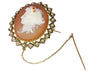 Brooch Gold cameo brooch, black enamel beads 58 Facettes 19176-0039