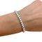 Bracelet Bracelet ligne diamants en or blanc. 58 Facettes 31364