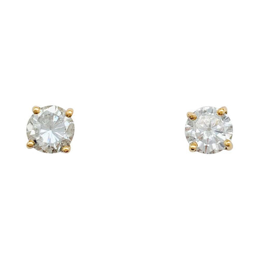 Boucles d'oreilles Puces d'oreilles en or jaune, diamants. 58 Facettes 31965