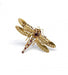 Brooch 5 cm x 3.5 cm / Yellow / 750 Gold Ruby And Diamond Dragonfly Brooch 58 Facettes 220004R