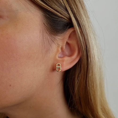 Boucles d'oreilles Boucles d'oreilles liens diamants or jaune 58 Facettes