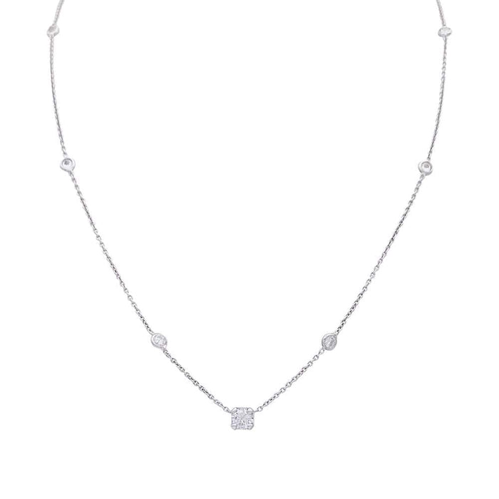 Collier Collier or blanc et diamants. 58 Facettes 32520