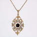 Pendant Old pendant Garnet and pearls 58 Facettes 07-065