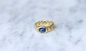 Bague Bague Gourmette Or et Saphir Cabochon 58 Facettes