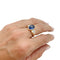 Bague 53 Bague saphir cabochon 6 cts, diamants coeurs. 58 Facettes 31736