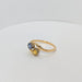 Ring Toi & Moi ring yellow gold sapphires 58 Facettes 17180
