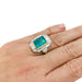 Ring 55 Two gold emerald and diamond ring. 58 Facettes 30866