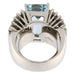 Ring 53 Anello in white gold with acquamarina and diamonds 58 Facettes G3491